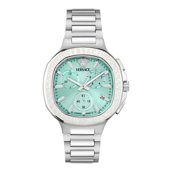 Versace V-Chrono Square Bracelet Watch Silver Womens - Picture 1 of 6